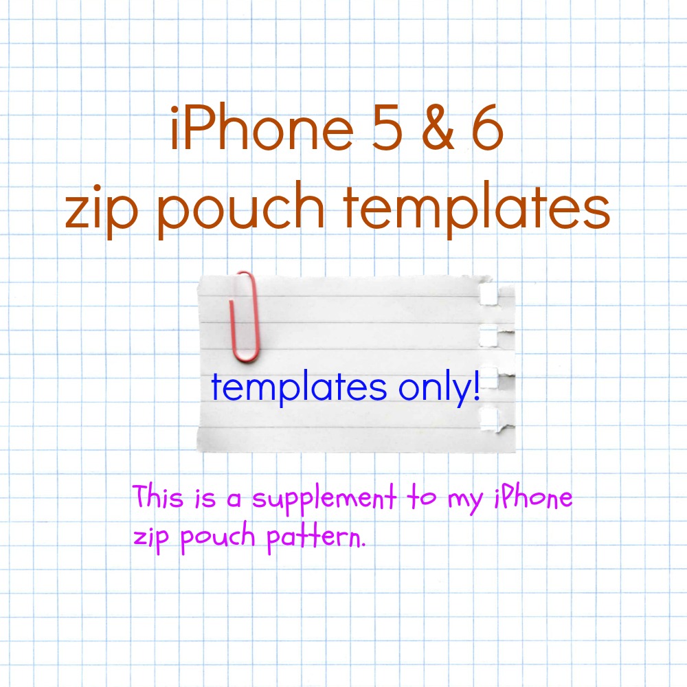 Iphone 5 & 6 Zip Pouch Template